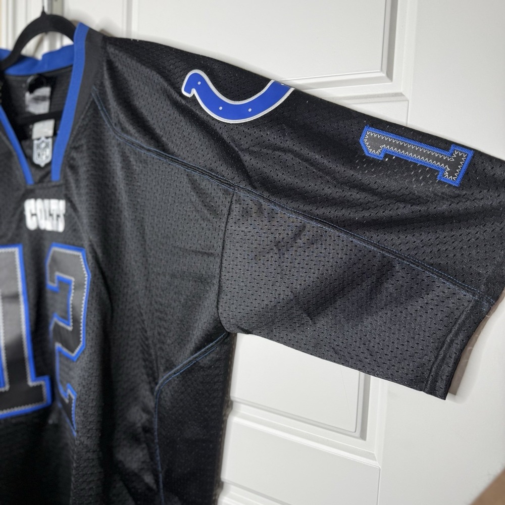 Reebok NFL Indianapolis Colts Jersey Men's X-Large Black On Field Andrew Luck 12 - Picture 6 of 12